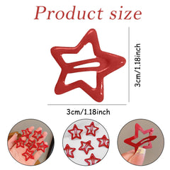 Paderison horquilla estrella metal roja, acabado brillante resistente al uso diario.