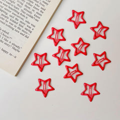 Paderison horquilla estrella roja, agarre antideslizante para peinados rápidos.