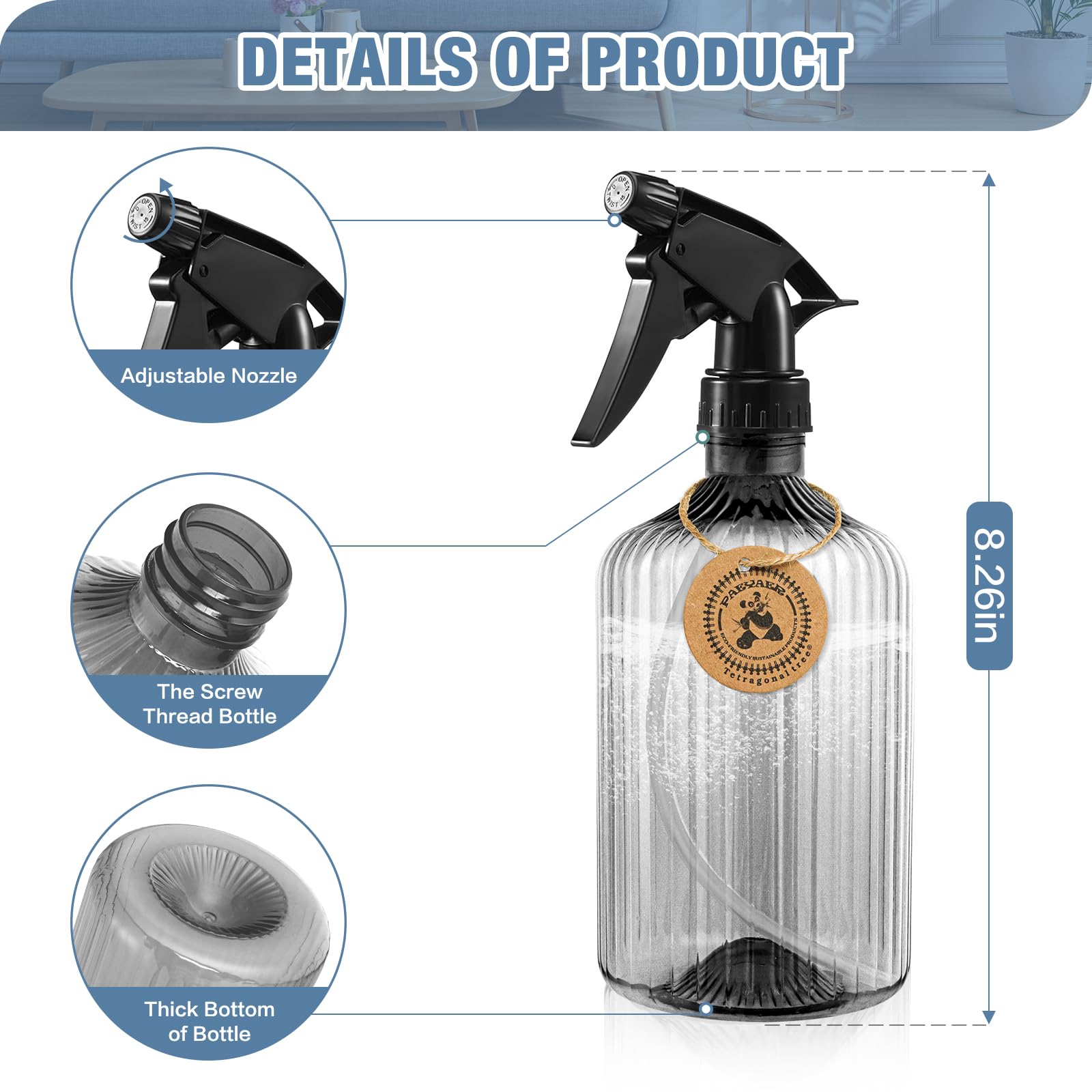 paeyaer spray bottle with leak-proof seal to prevent drips