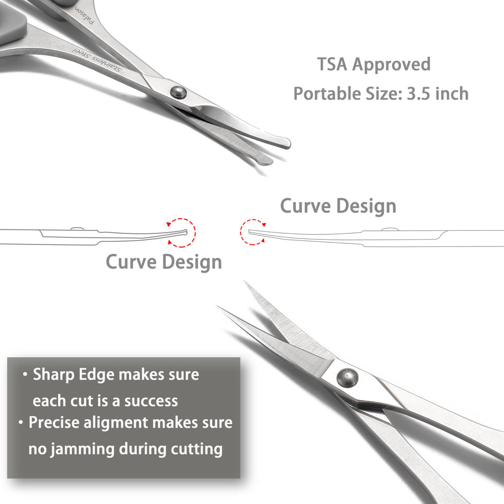 Pafason round-tip nose scissor safe for nose hair trimming
