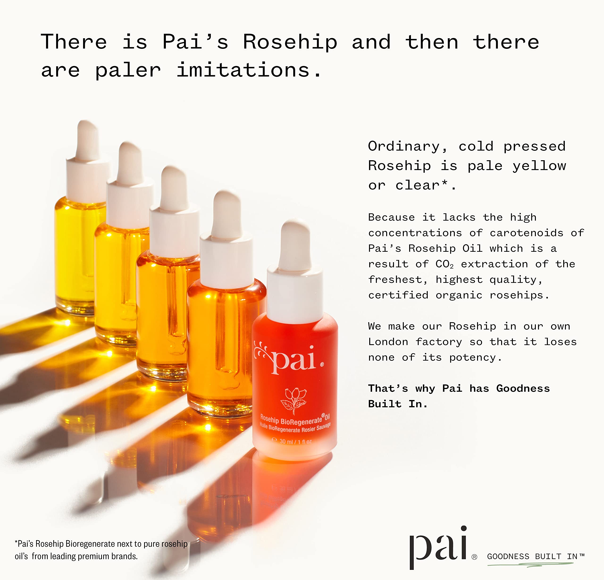Pai Skincare Rosehip BioRegenerate oil on the face for glow