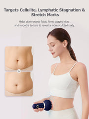 Paiaito cellulite massage tool in use on legs for smoother skin