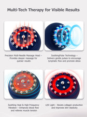 Paiaito microcurrent massage device with light, heat, and vibration