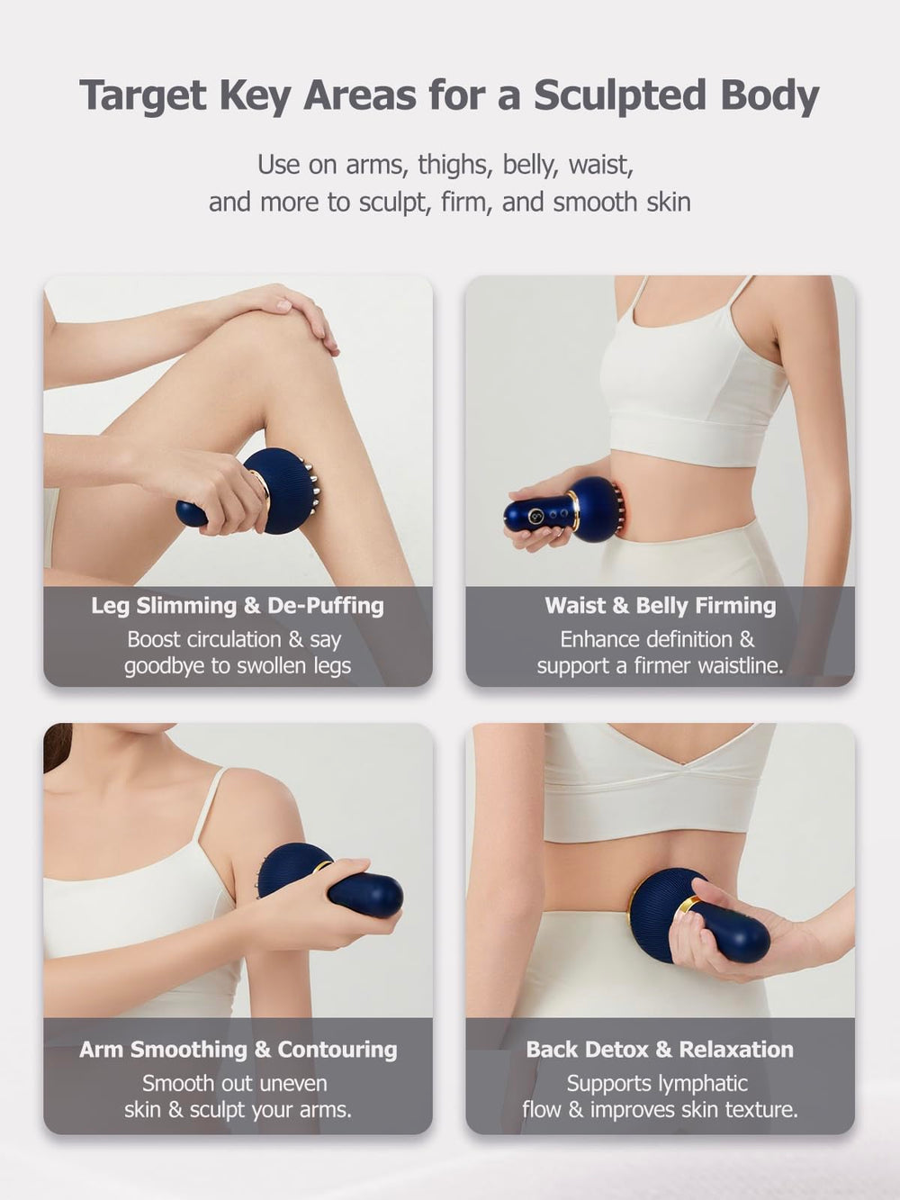 Paiaito rechargeable wireless massager for on-the-go relief