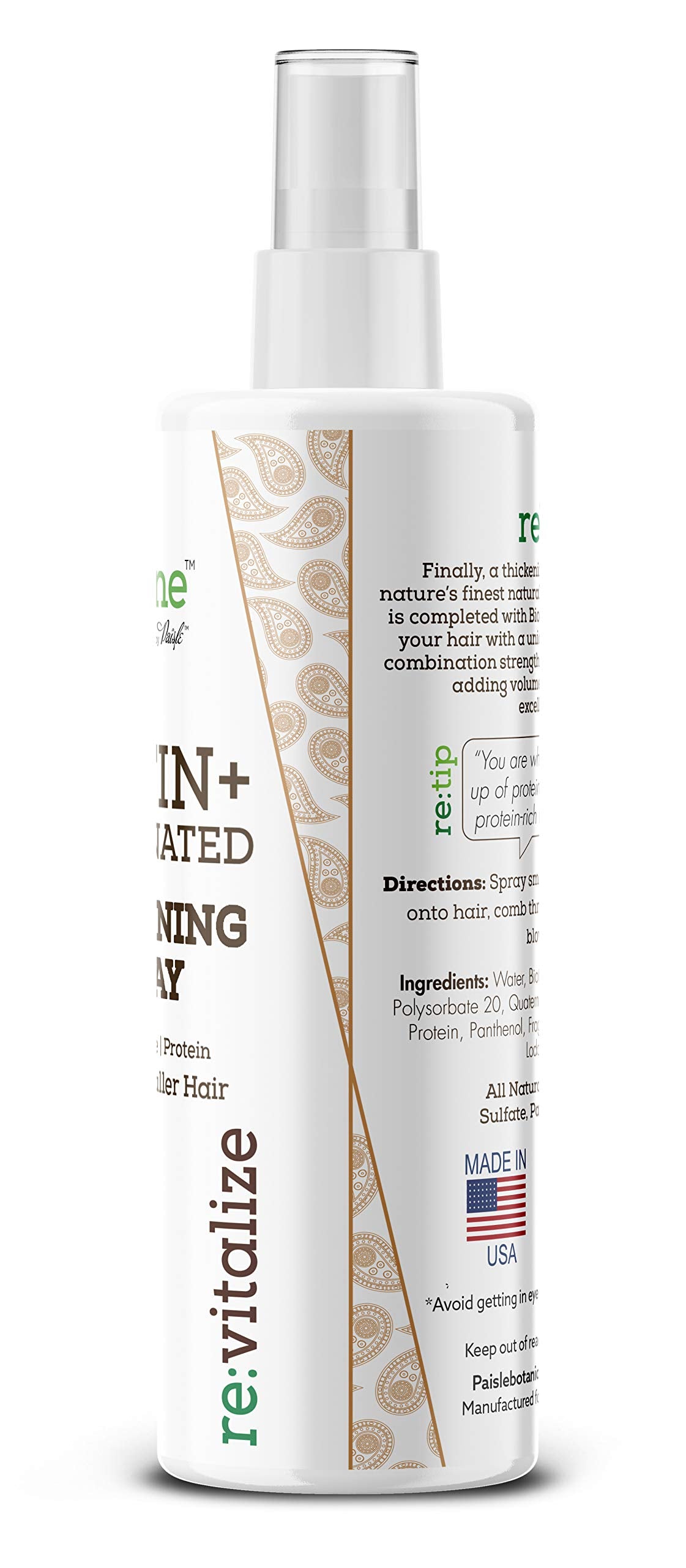 Paisle Botanics Biotina Cafeína Estimulación Cabello con vitalidad