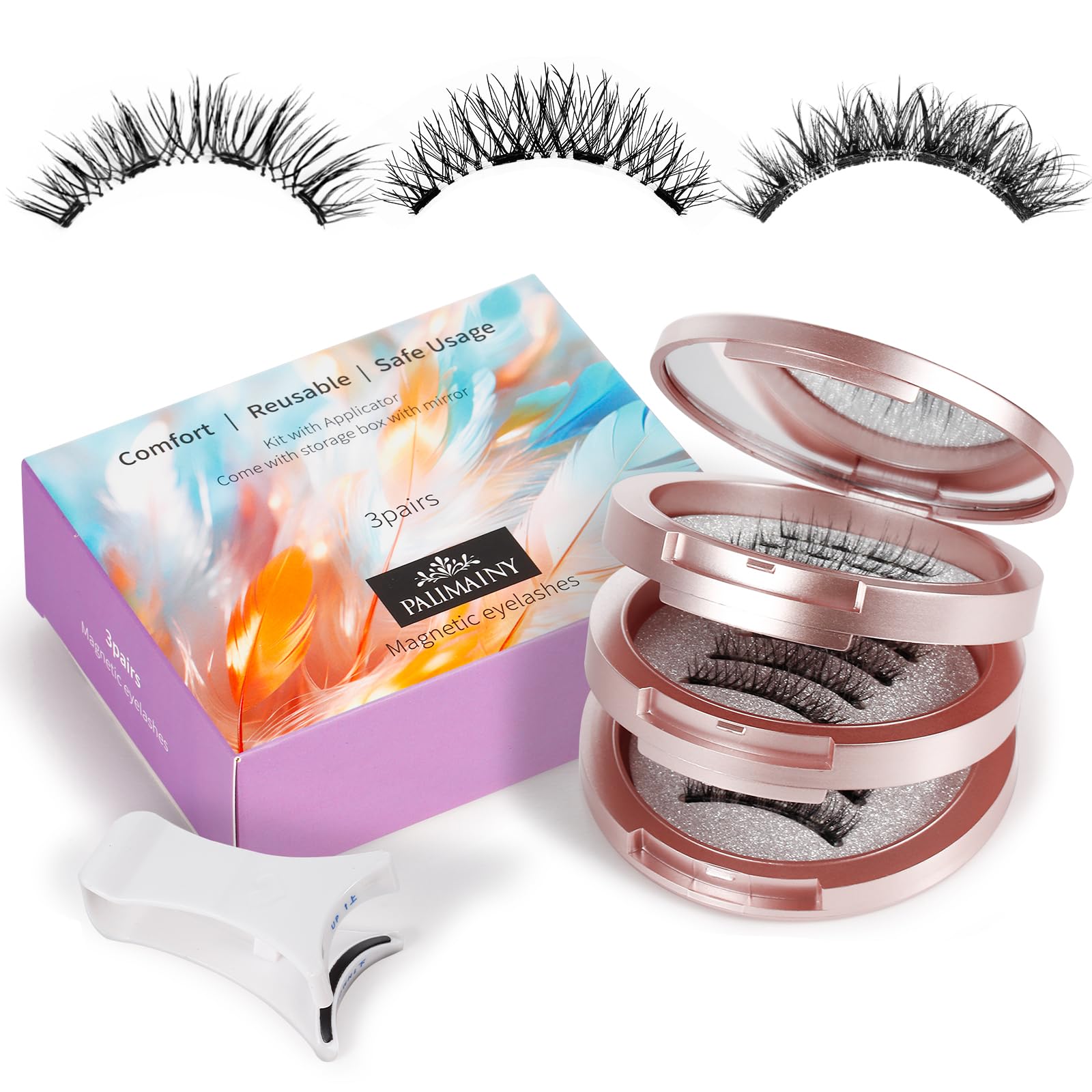 Palimainy natural-style magnetic lashes for everyday subtle definition
