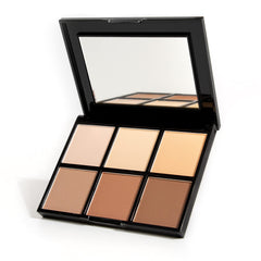 Palladio Definer Paleta Contorno Compacta con Espejo para retoques rápidos.