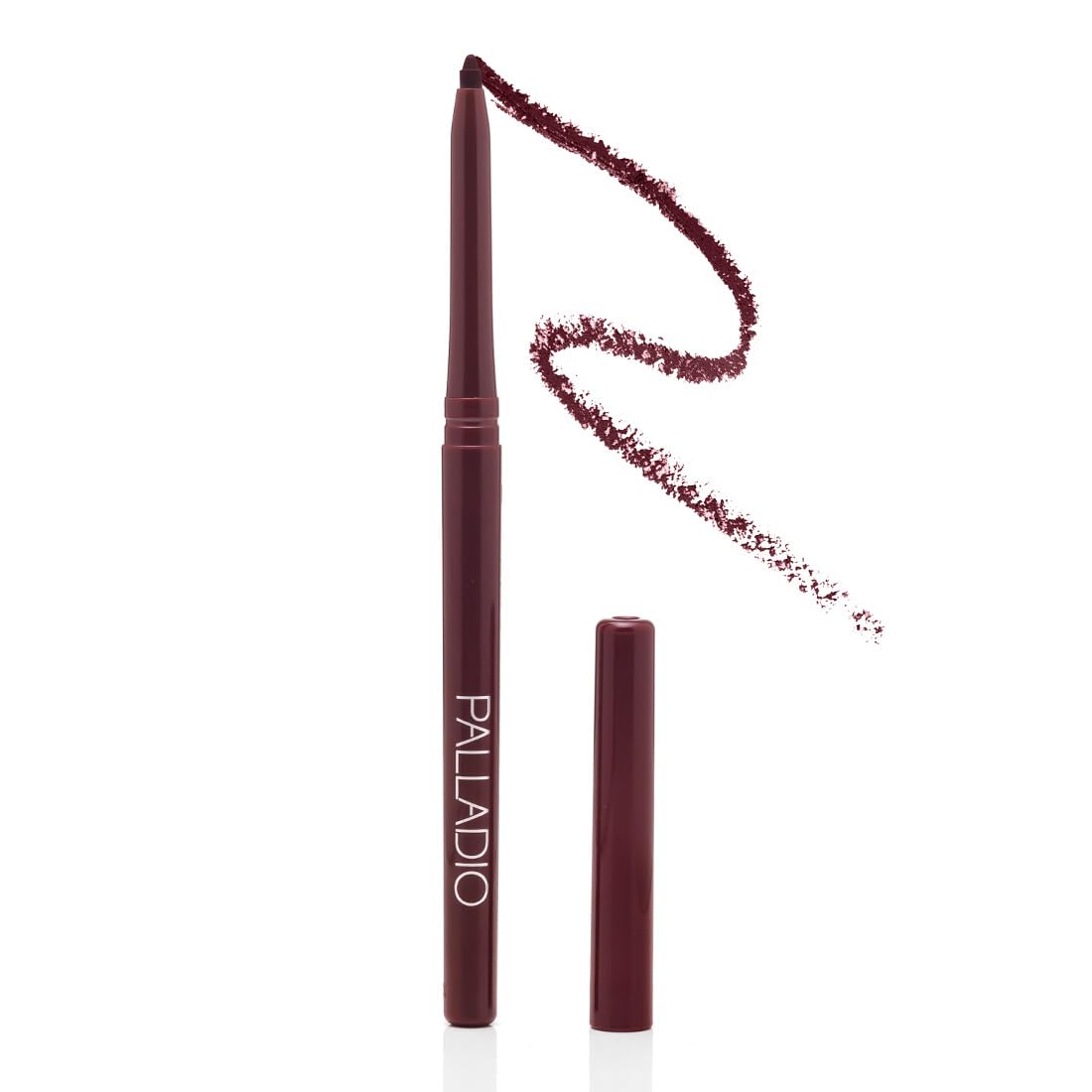 Delineador de labios Palladio retráctil resistente al agua en tono negro-baya.