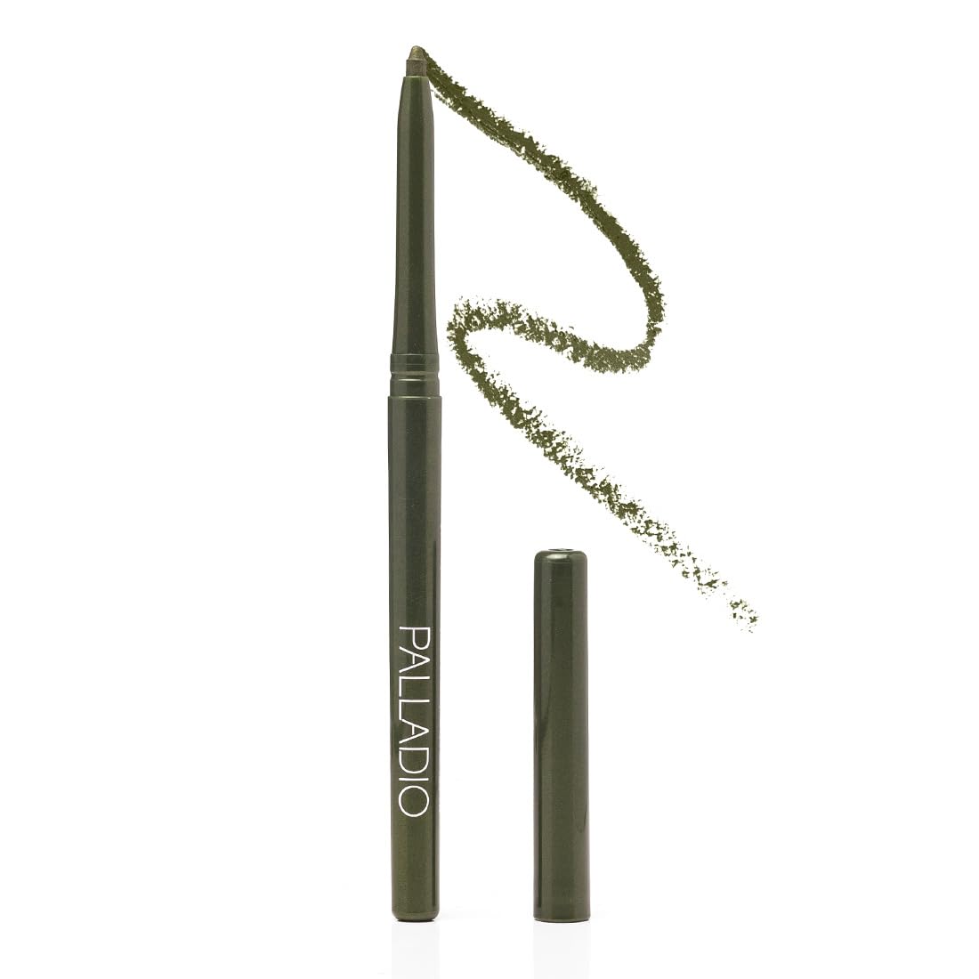 Delineador Palladio oliva retráctil, resistente al agua para un delineado duradero.
