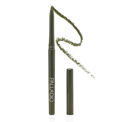 Delineador Palladio oliva retráctil, resistente al agua para un delineado duradero.
