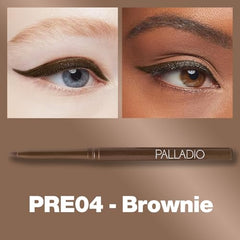 Palladio delineador retráctil con pigmentación intensa en tono brownie.