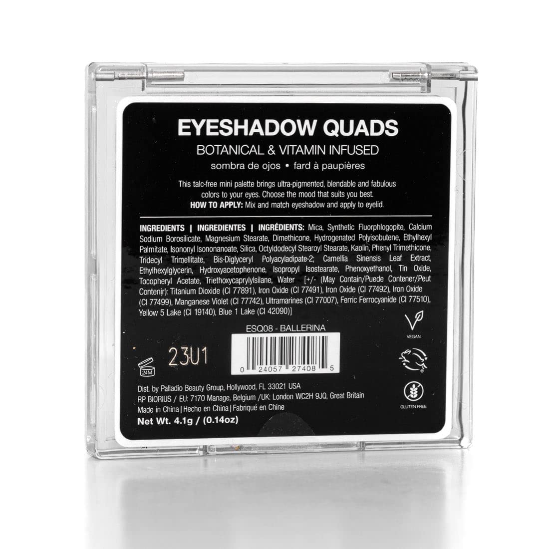 Palladio Eyeshadow Quad: combinaciones de acabados para looks completos.