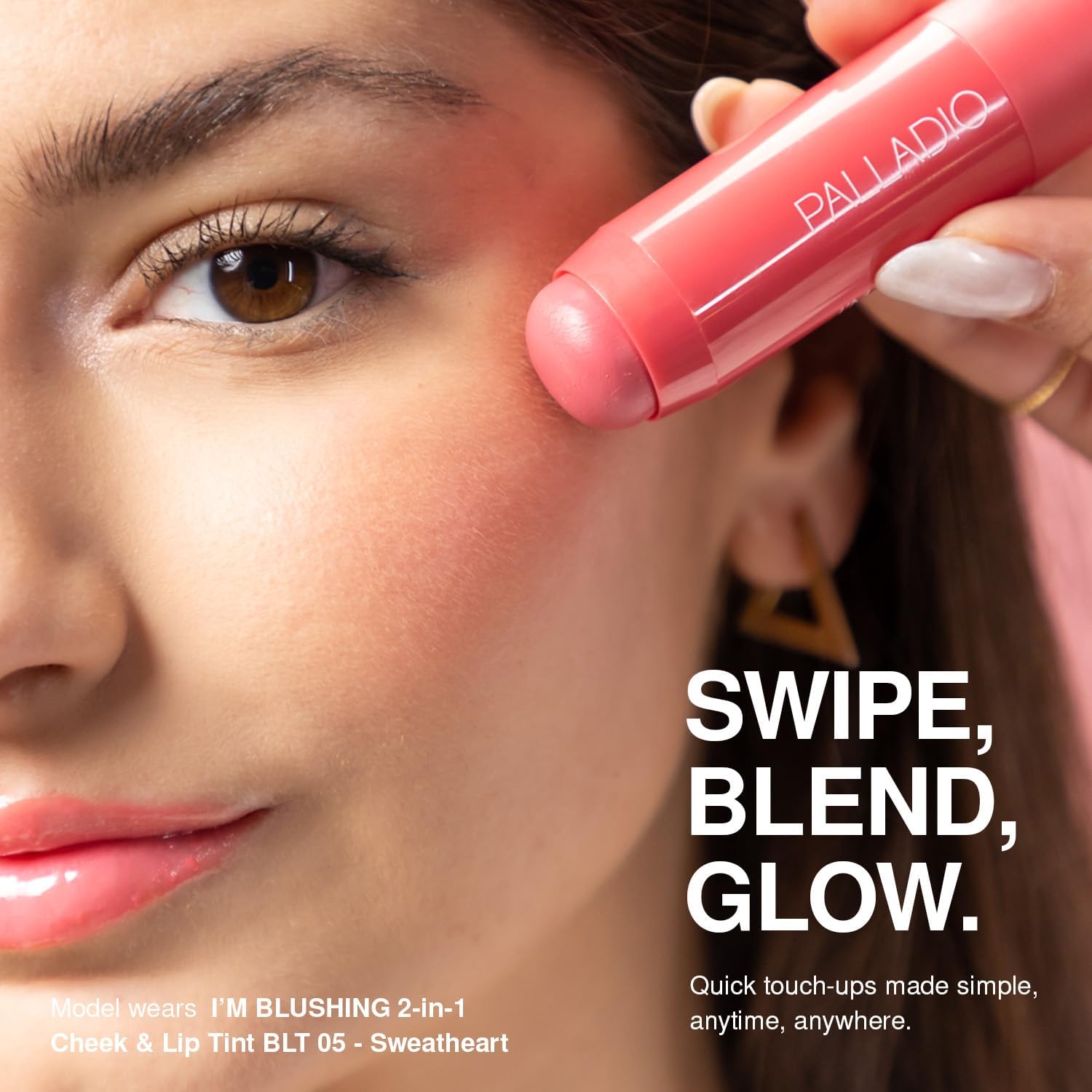 Palladio I'm Blushing: envase compacto para retoques en cualquier lugar.