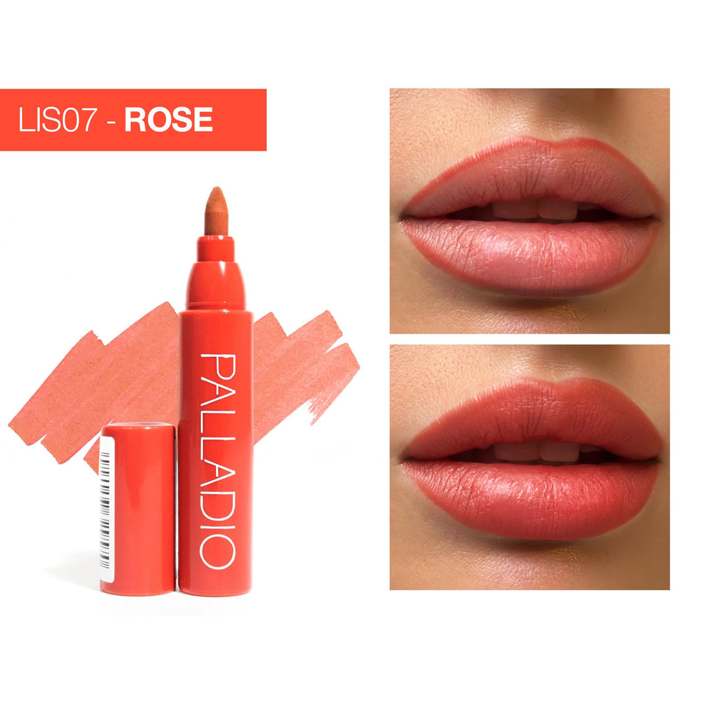 Palladio Lip Stain Rosa: acabado mate y duradero