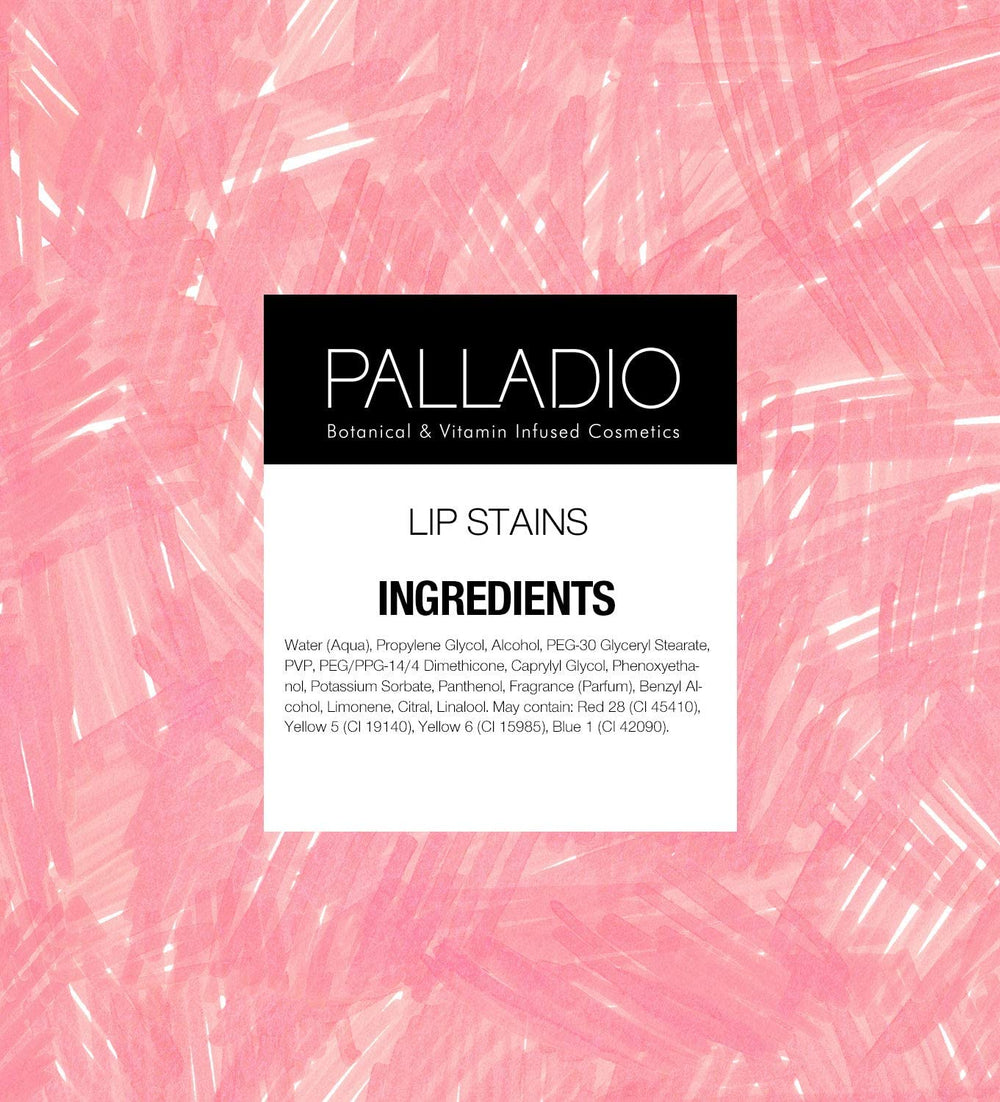 Palladio Lip Stain Rosa: delineado preciso y acabado suave