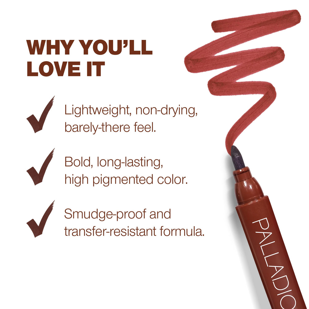 Palladio Lip Stain Rosa: Pro-Vitamina B5 hidrata los labios