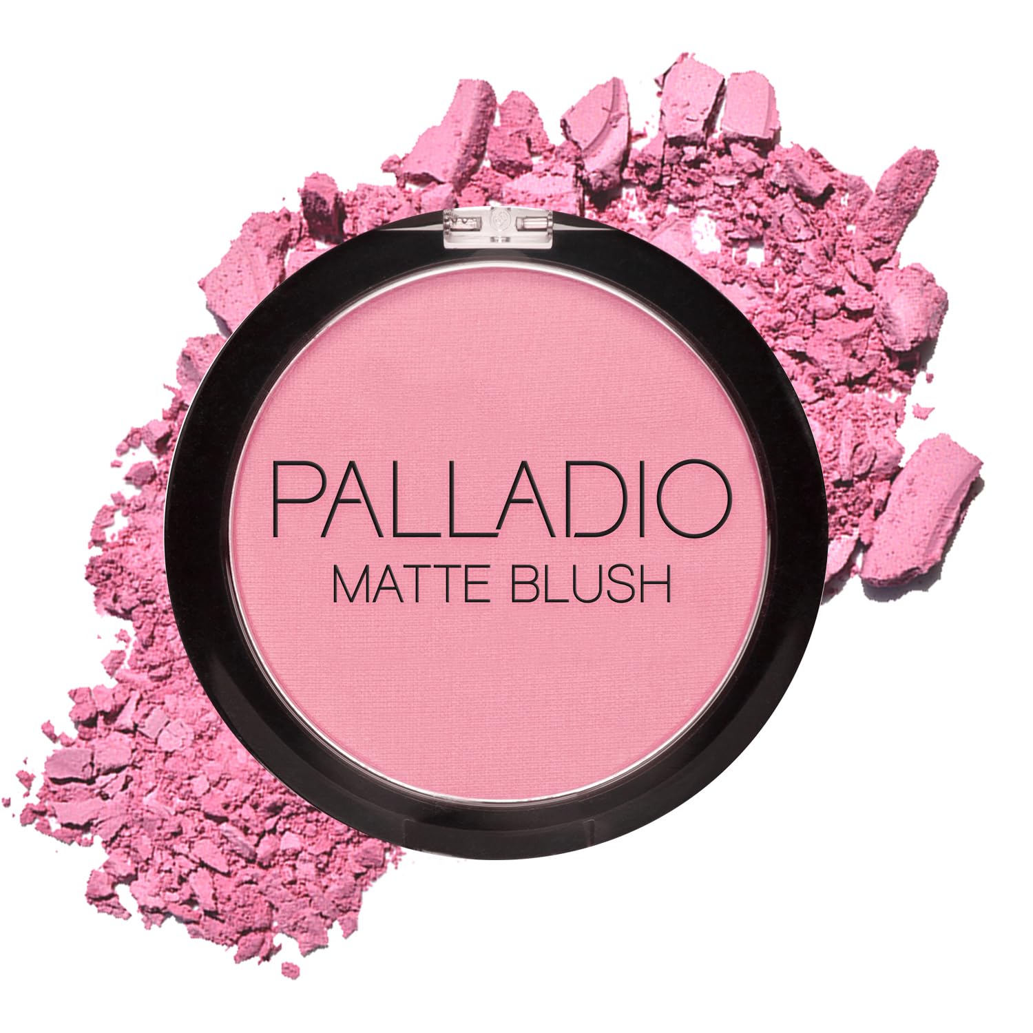 Palladio Rubor Mate Rosa Frambuesa, empaque elegante para uso diario.