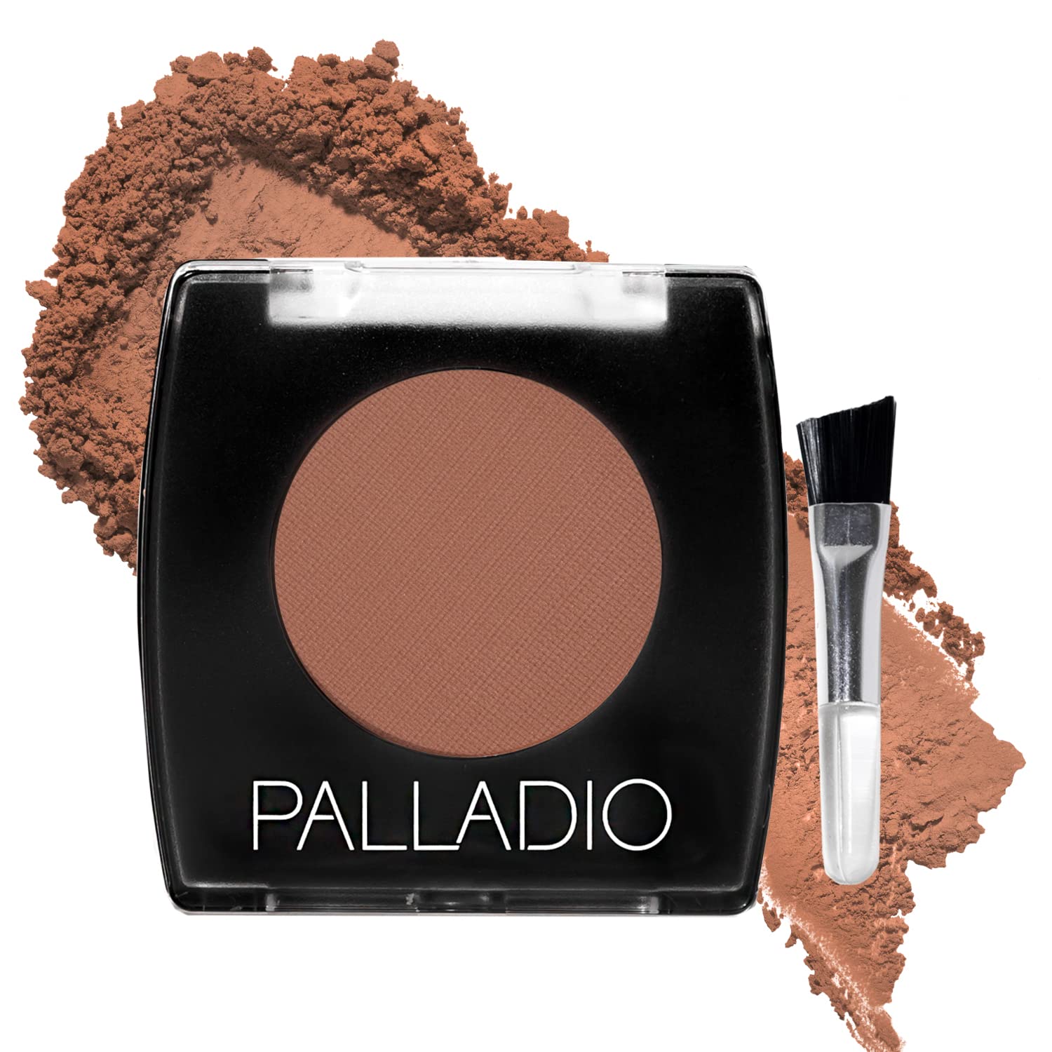 Polvo para cejas Palladio en compacto con aplicador para definición suave diaria.