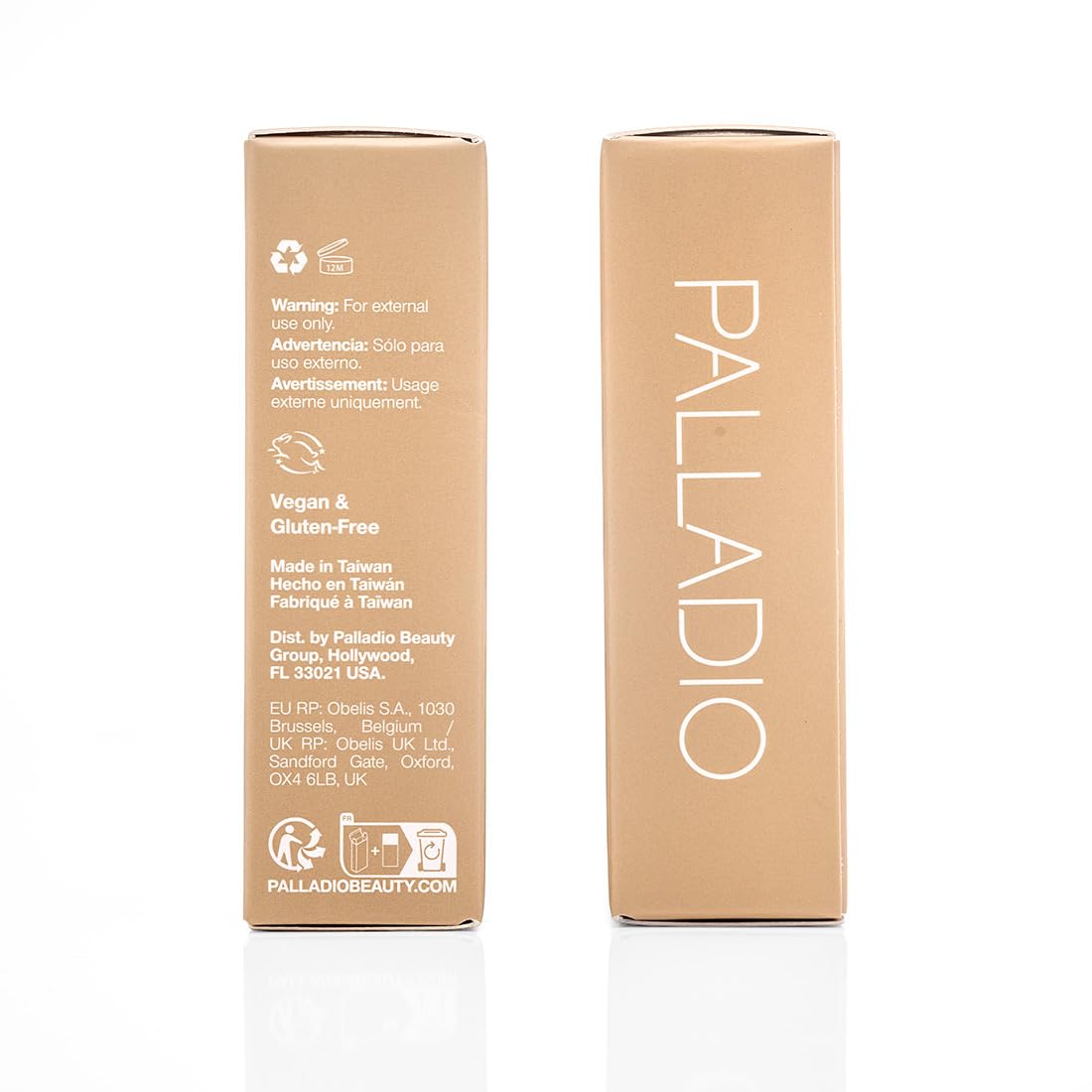 Palladio Skin Tint envase visible, producto vegano y ligero.