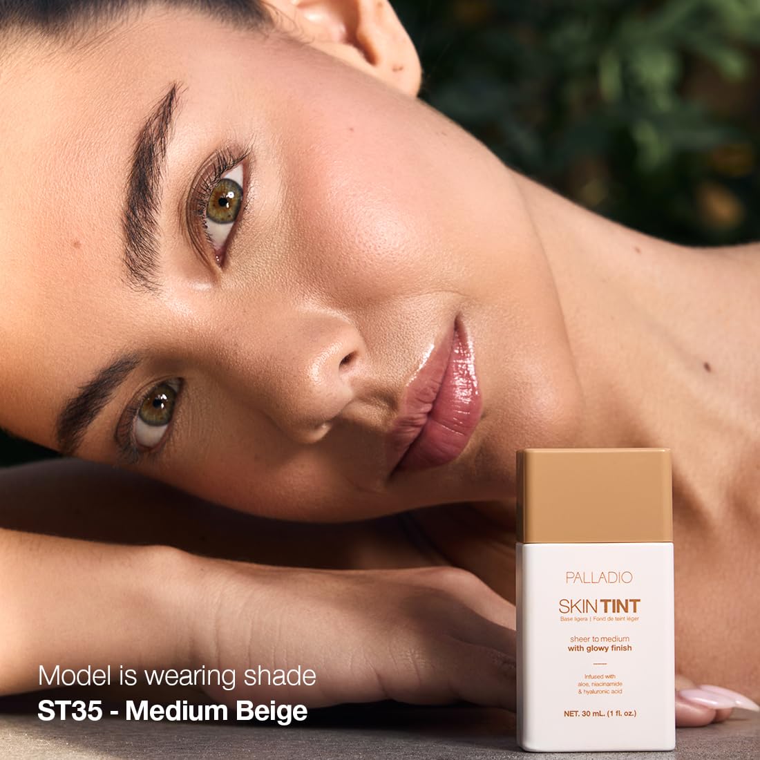 Palladio Skin Tint Niacinamida para equilibrio del tono.