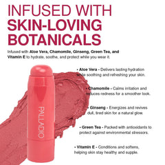 Tono natural rosa Palladio para un look suave.