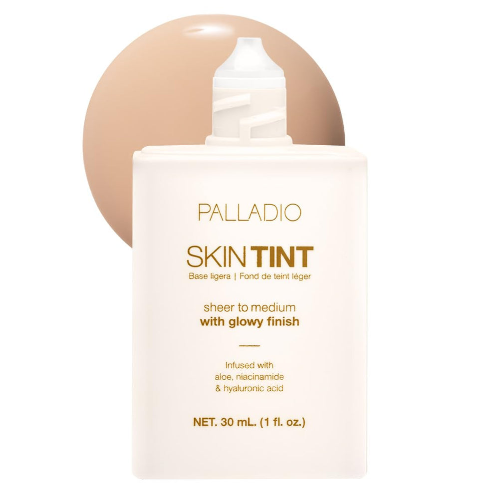 Palladio Skin Tint, botella-aplicacion, acabado natural y hidratante.