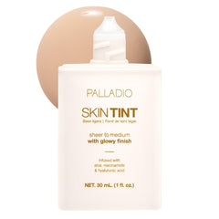 Palladio Skin Tint, botella-aplicacion, acabado natural y hidratante.