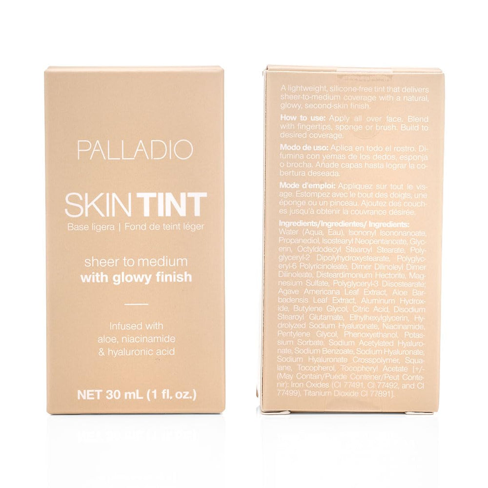 Palladio Skin Tint, tono-porcelana-clara, ideal para piel porcelana clara con brillo.