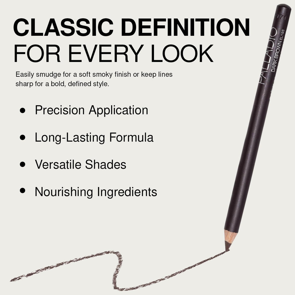 Palladio Wooden Eyeliner Pencil inner corner use illustrates tight-liner potential.