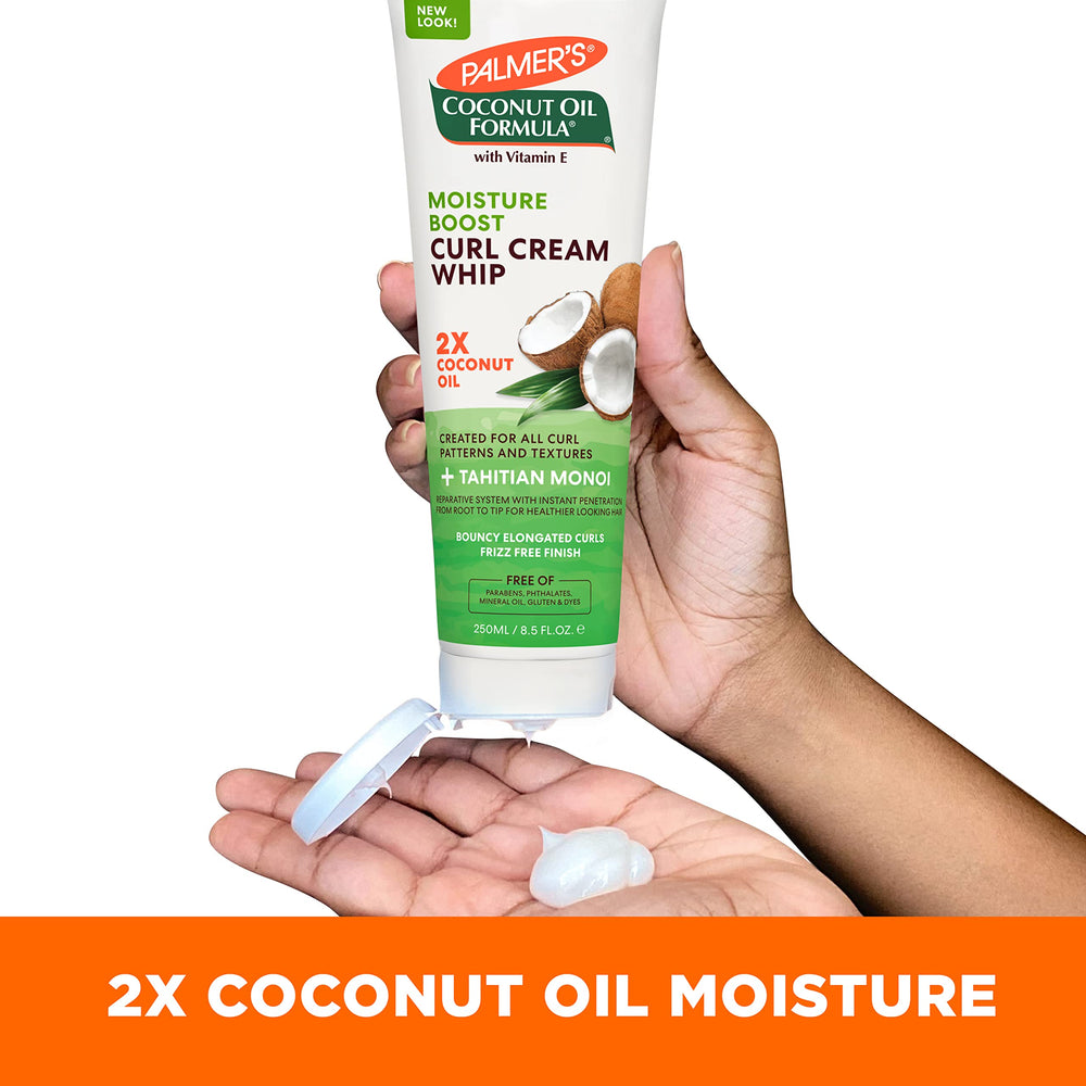 Palmer's moisture-boost cream reduces frizz and shrinkage for defined coils.