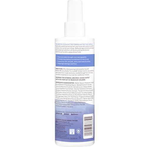 Between-wash hydration with Palmer's leave-in spray for silky, ready-to-style hair.