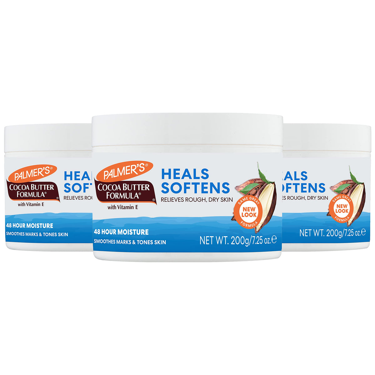 Palmer's Cocoa Butter Solid Daily Skin Therapy pack demonstrates deep hydration for dry skin.