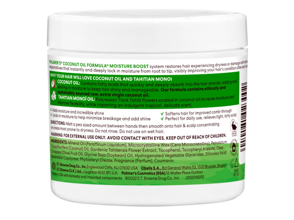 Palmer's Coconut Oil Moisture Gro on hair texture with natural shine.