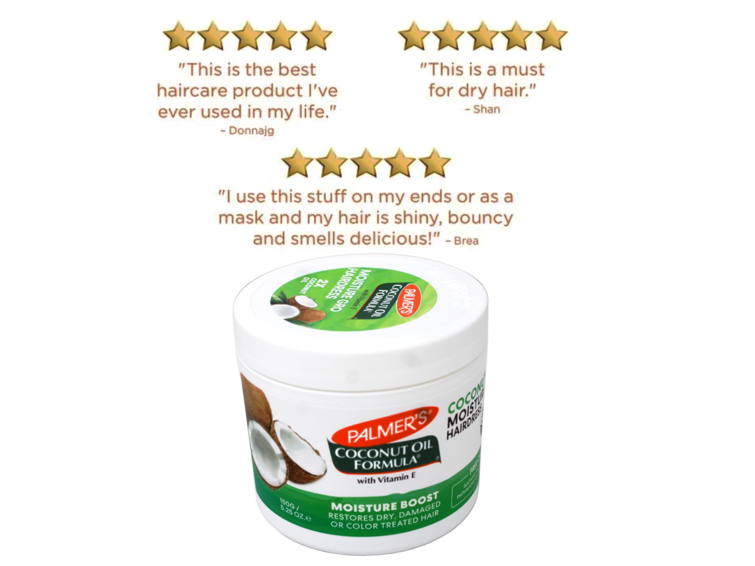 Close-up of Palmer's jar showing creamy leave-in conditioner texture.