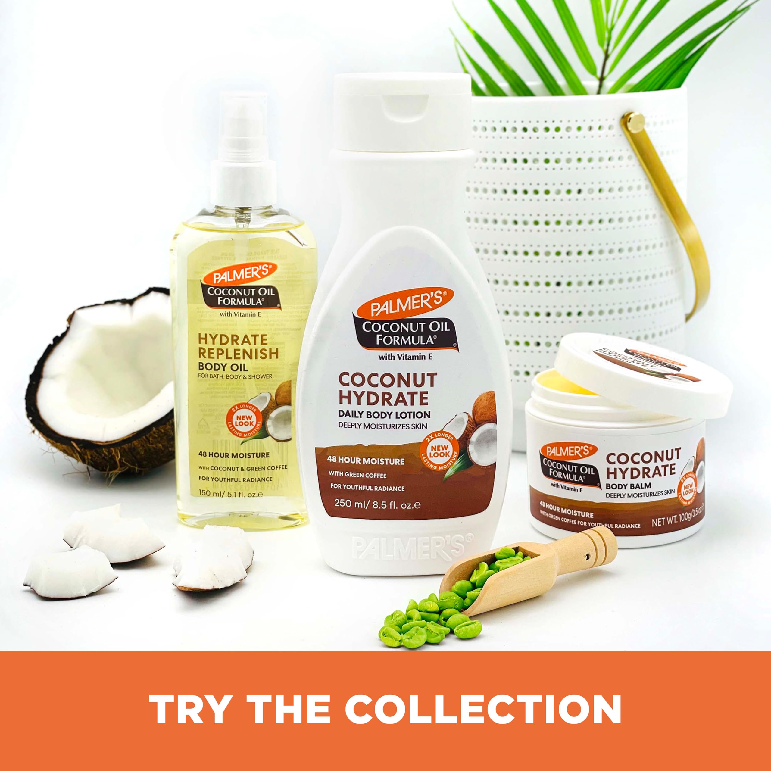 Palmer's loción corporal fórmula aceite de coco, cuidado diario del cuerpo.
