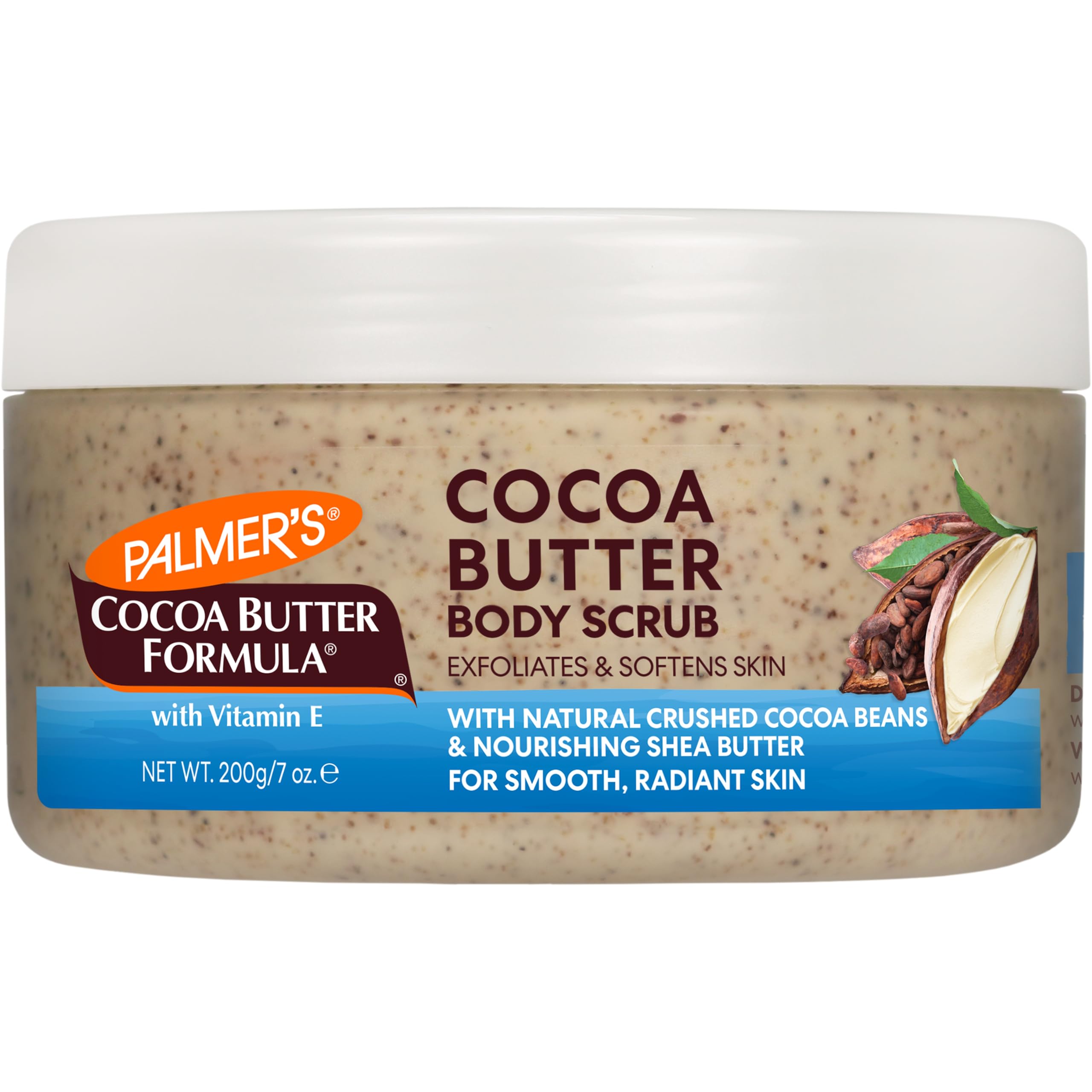 Palmer's manteca cacao, textura cremosa, exfoliación suave para exfoliar la piel