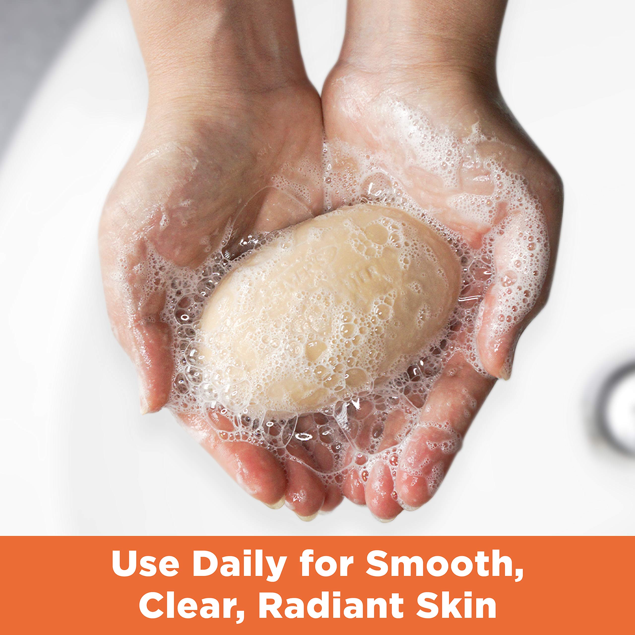 Palmer's cocoa butter formula soap label closeup highlights vitamin E benefits