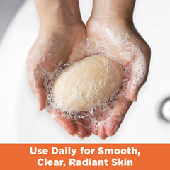 Palmer's cocoa butter formula soap label closeup highlights vitamin E benefits