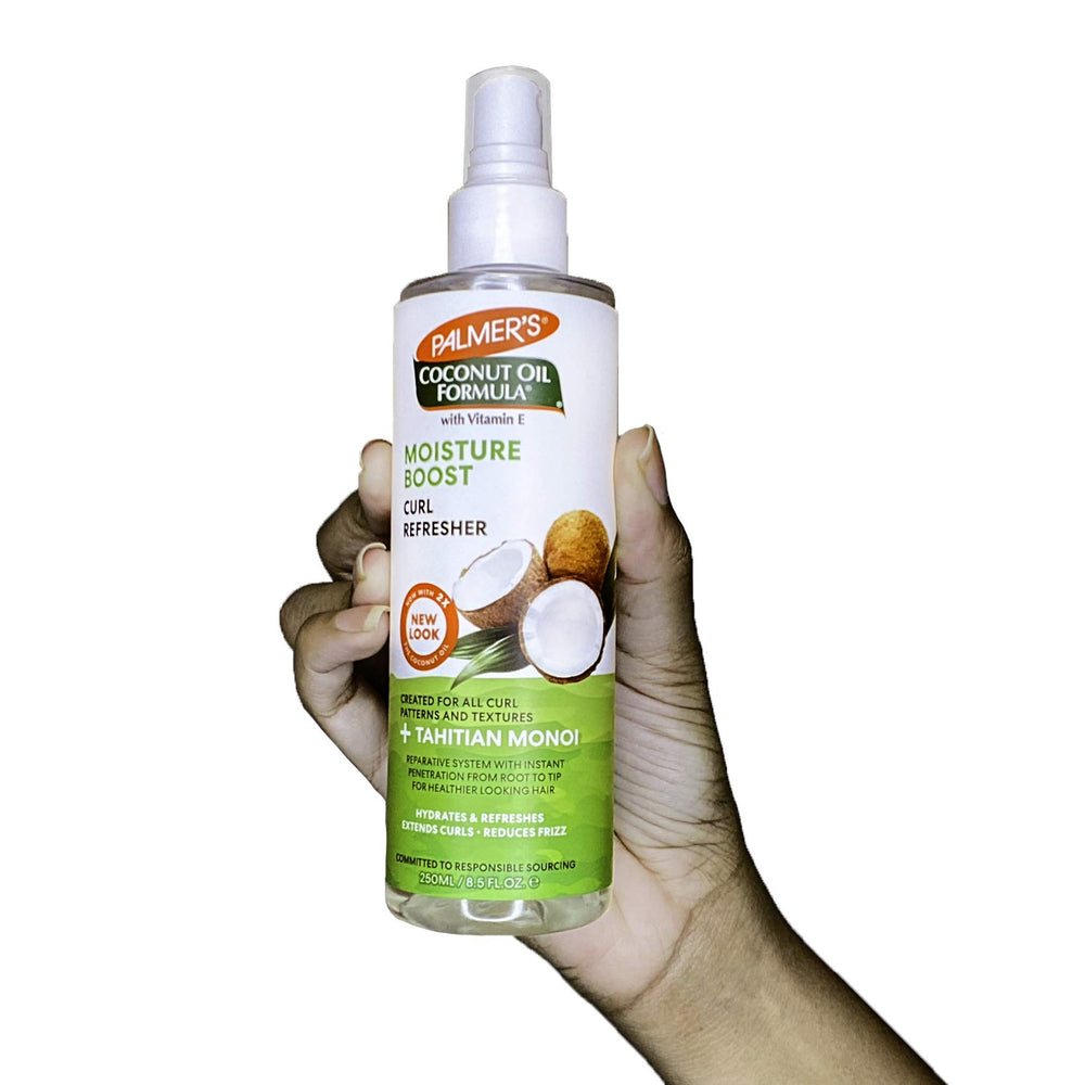 Palmer's activacion de rizos, enfoque en rizos, revela la forma natural.