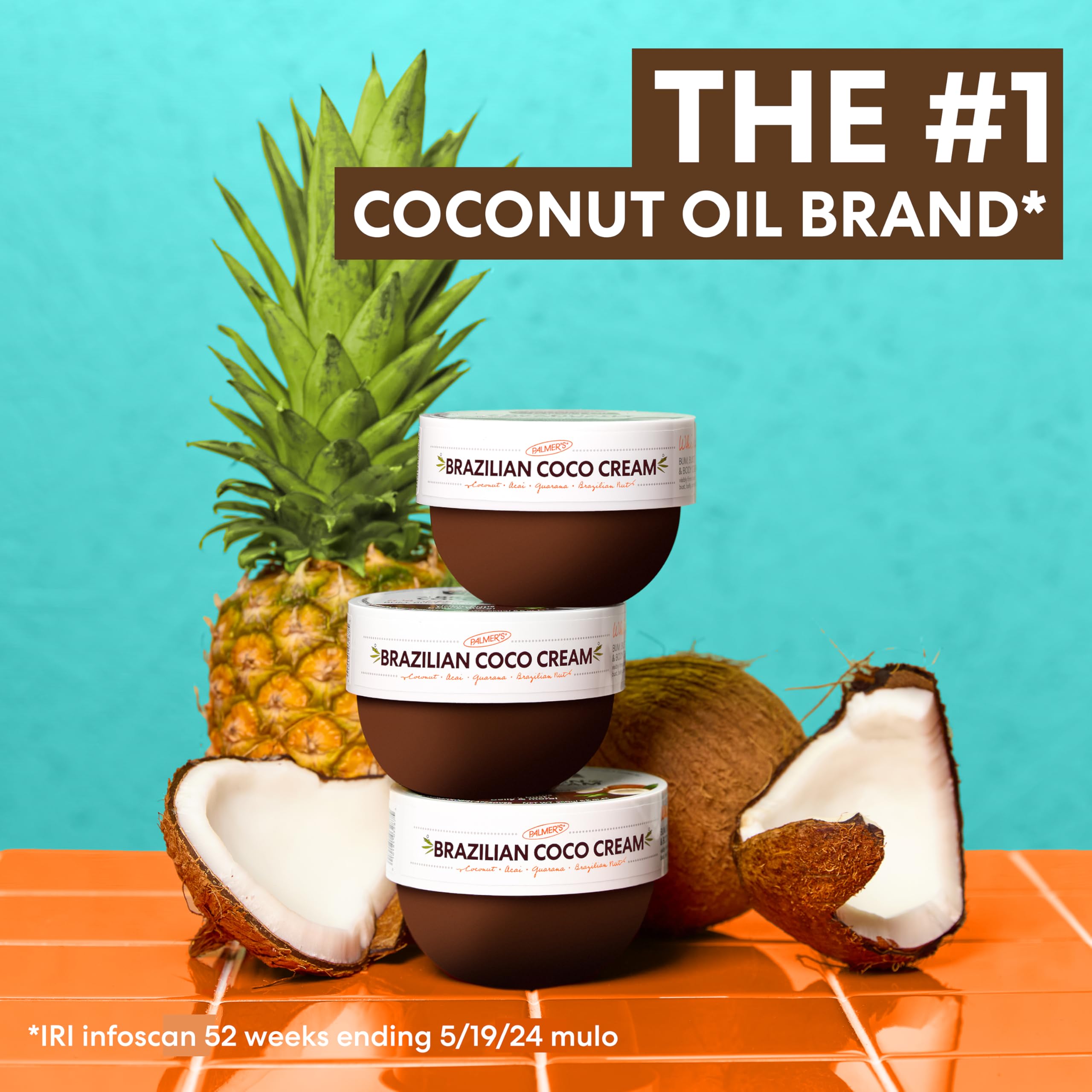 Ingredientes brasileños como guaraná y acai en Palmer's Coco Cream.