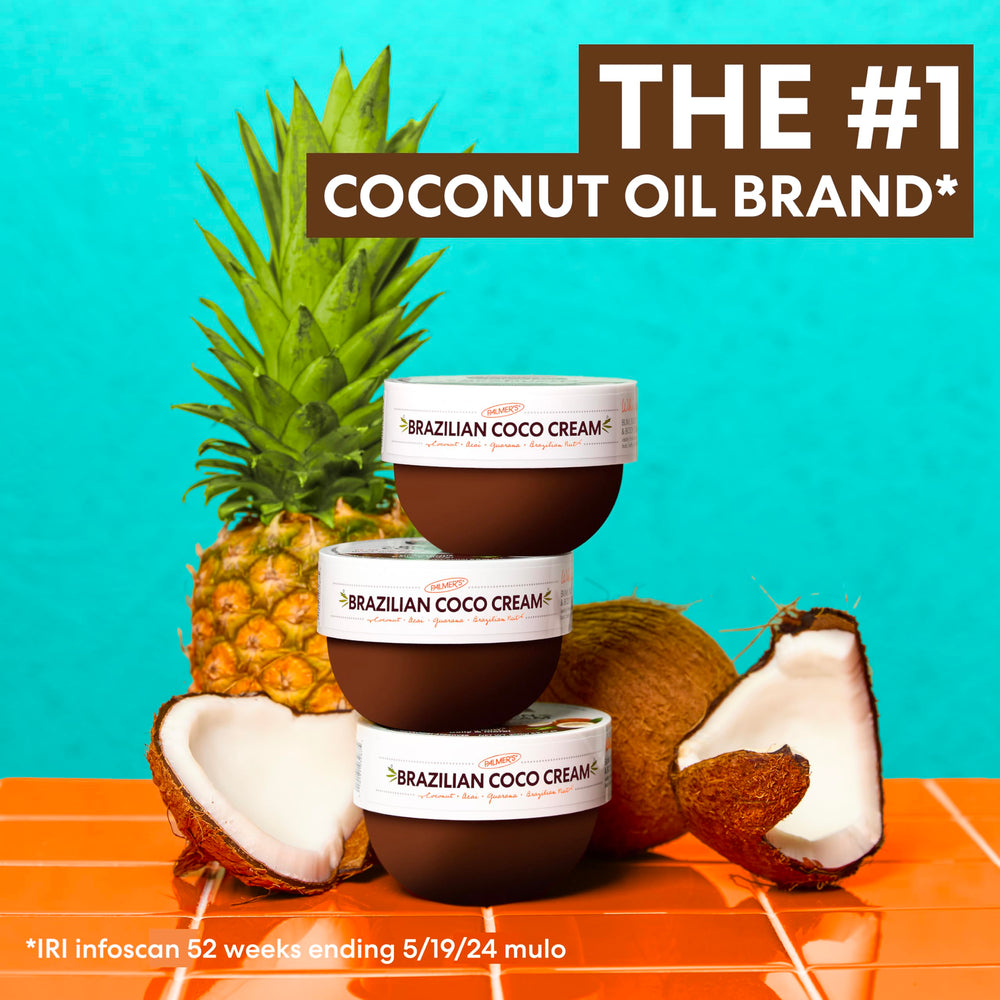 Ingredientes brasileños como guaraná y acai en Palmer's Coco Cream.