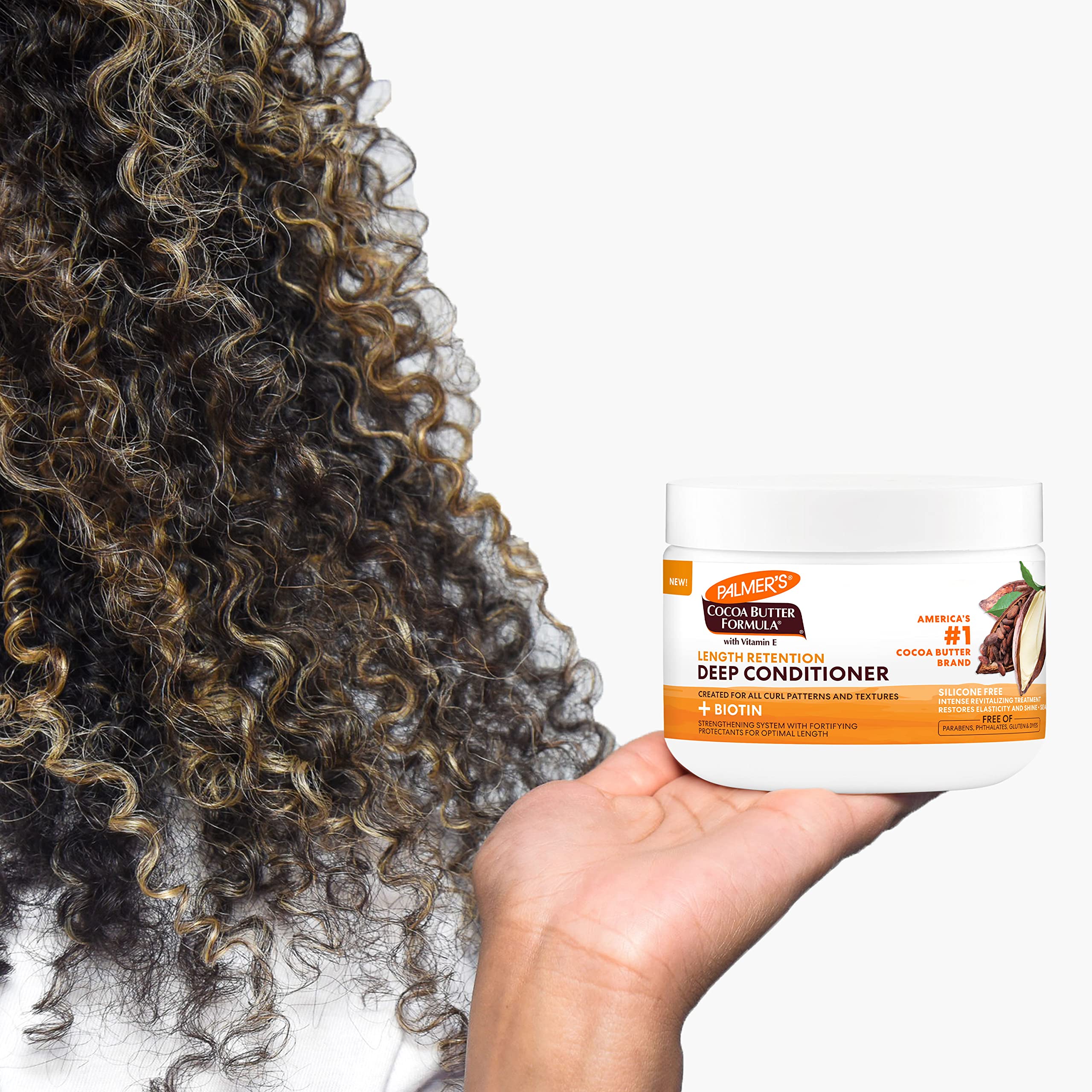 Palmer's deep conditioner texture locking in moisture for curls
