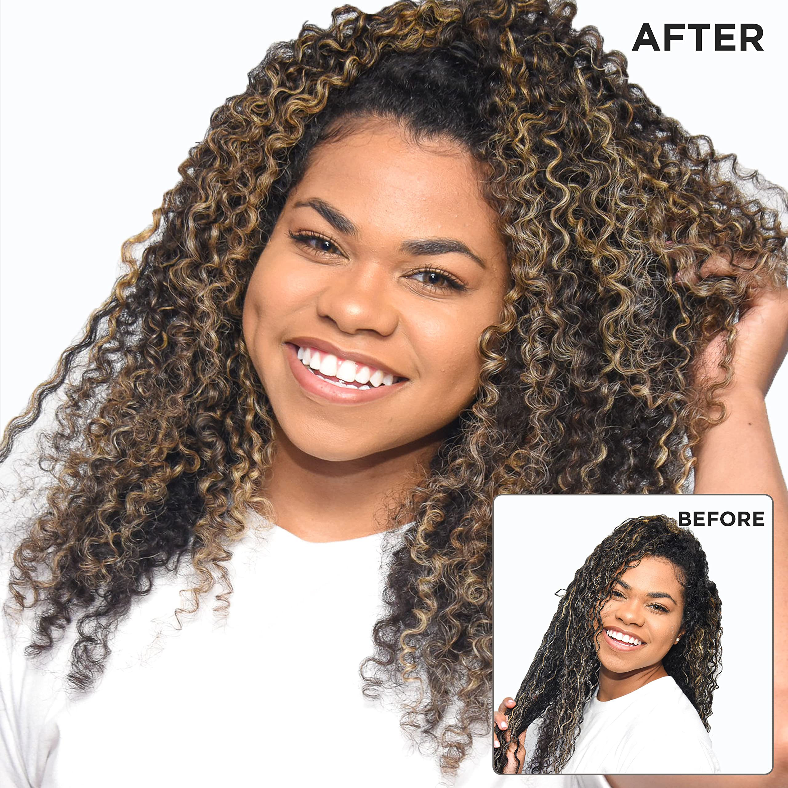Hydrated shiny curls after using Palmer's Length Retention system