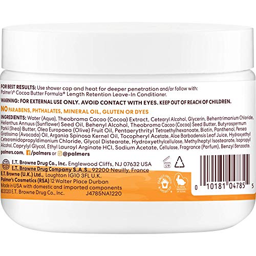 Palmer's cocoa butter biotin shampoo beside conditioner for length retention