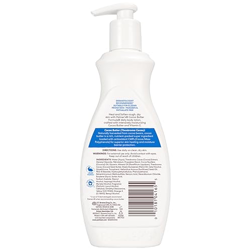 Unisex fragrance and versatile use shown for Palmer's daily moisturizer.