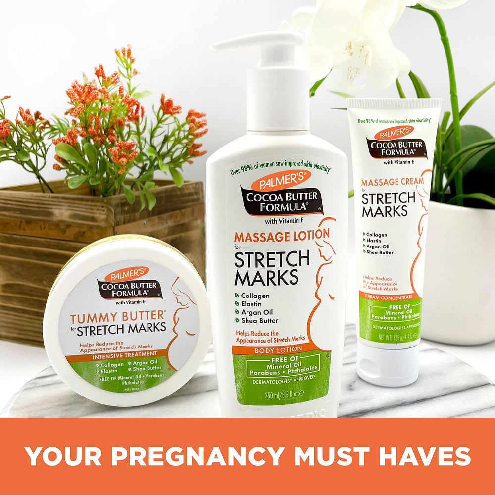 Non-greasy finish after massage shows comfortable daily moisture with Palmer's cream