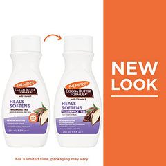 Textura cremosa de Palmer's Cocoa Butter para piel suave y flexible.
