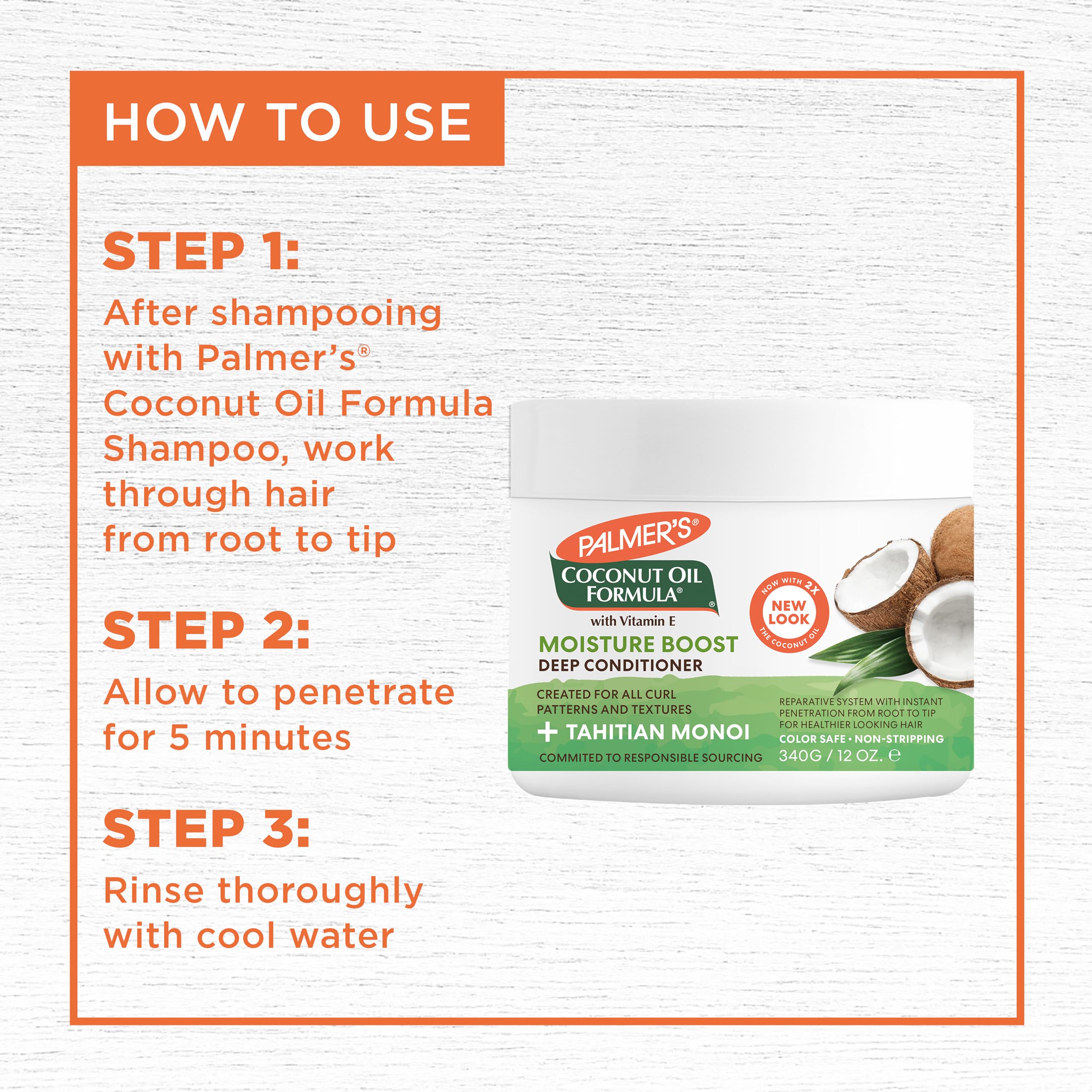 Before and after ends treated with Palmer's conditioner for smoother texture.
