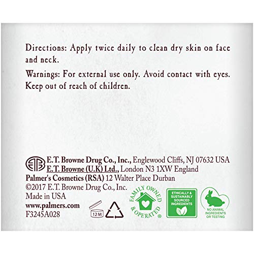 Texture swatch of Palmer's Coconut Water Face Moisturizer with smooth, dewy finish