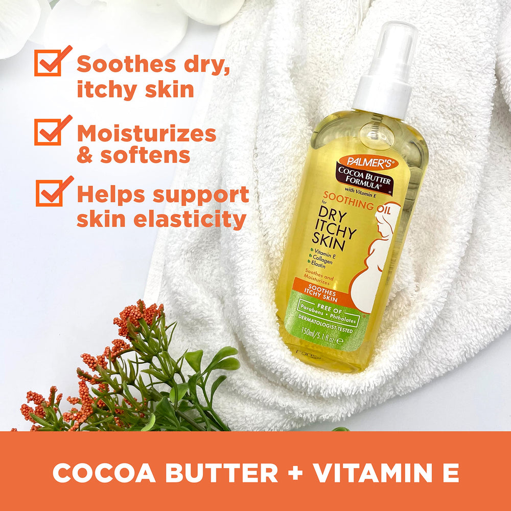 Etiqueta de Palmer's manteca de cacao con vitamina E.